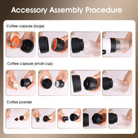Electric Portable Coffee Machine Portable Italian Espresso Machine for Car & Home 3-In-1 Capsule Powder Travel Coffee Maker